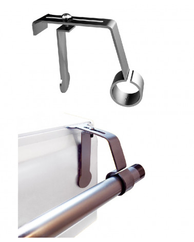 Support de Tringle à rideaux  sans perçage pour coffret volet roulant support tringle rideau pose simple et rapide