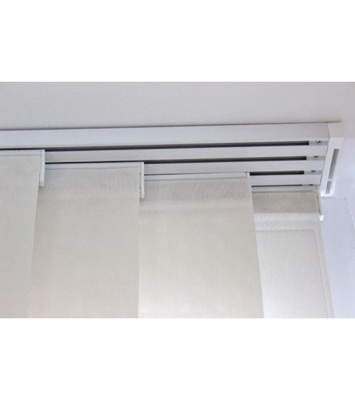 Kit Rail Panneaux Japonais - 2,75 m - 5 Voies - Fixation Plafond/Mur