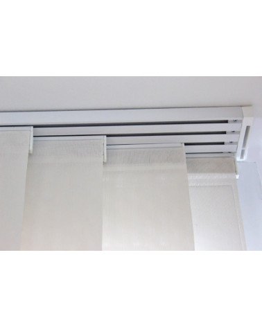 Kit Rail Panneaux Japonais - 2,75 m - 5 Voies - Fixation Plafond/Mur