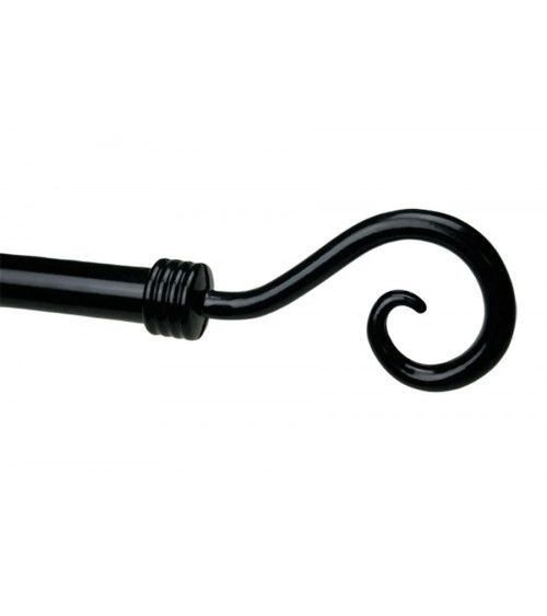 Embout Tringle à Rideau Crosse - Ø20 mm - Aluminium Laqué