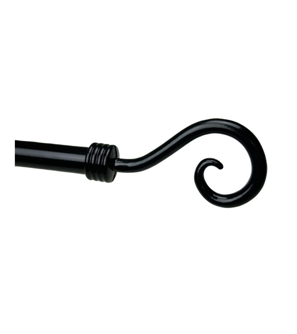 Embout Tringle à Rideau Crosse - Ø20 mm - Aluminium Laqué