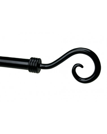 Embout Tringle à Rideau Crosse - Ø20 mm - Aluminium Laqué