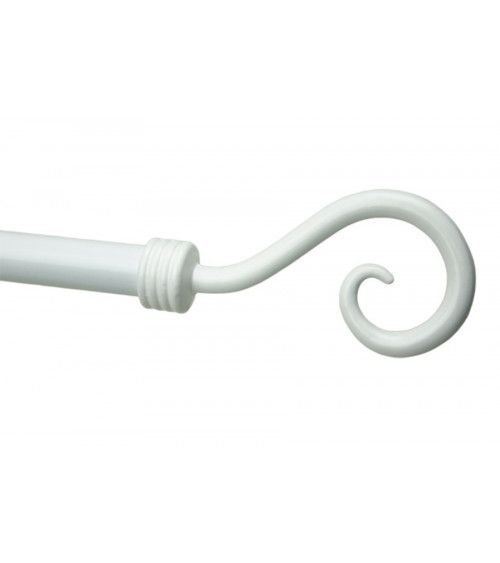 Embout Tringle à Rideau Crosse - Ø20 mm - Aluminium Laqué