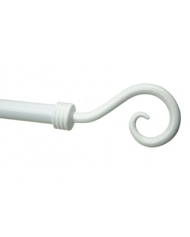 Embout Tringle à Rideau Crosse - Ø20 mm - Aluminium Laqué