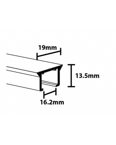 Tringle Rail UNIRAIL en Aluminium Blanc - L. 1,00 m - Design Discret