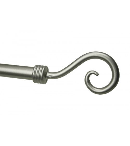 Embout Tringle à Rideau Crosse - Ø20 mm - Aluminium Laqué