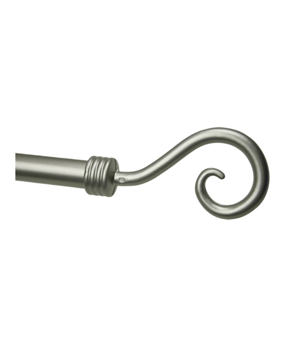 Embout Tringle à Rideau Crosse - Ø20 mm - Aluminium Laqué