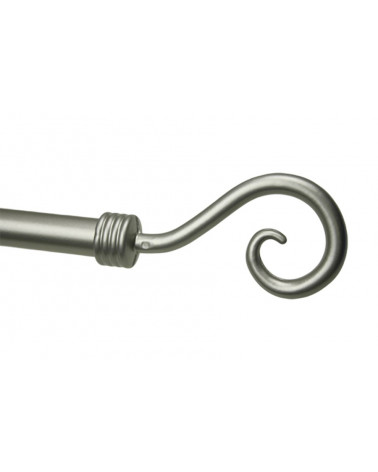 Embout Tringle à Rideau Crosse - Ø20 mm - Aluminium Laqué