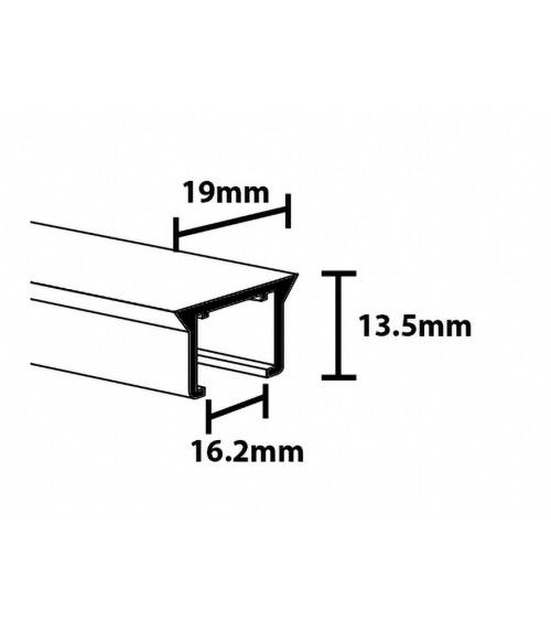 Tringle Rail en Aluminium Blanc - L. 1,50 m - Fixation Plafond ou Mur Tringle Rail en Aluminium Blanc - L. 1,50 m - Fixation Plafond ou Mur