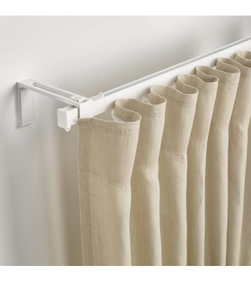 Tringle Rail en Aluminium Blanc - L. 1,50 m - Fixation Plafond ou Mur Tringle Rail en Aluminium Blanc - L. 1,50 m - Fixation Plafond ou Mur