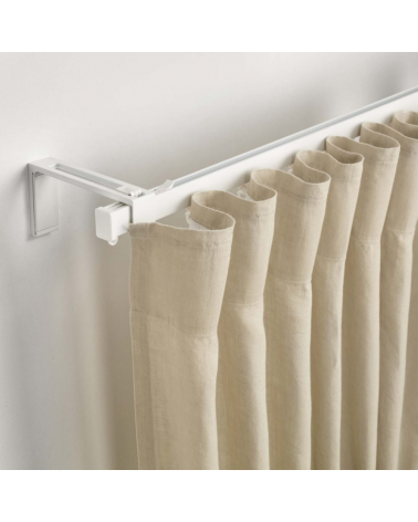 Tringle Rail Laqué Blanc Pour Rideau Avec Glisseur longueur 2 mètres