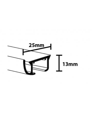 Rail Décorative, Prêt à Poser, Pour Rideau à Galon Fronceur longueur 1 mètre tringle chemin de fer