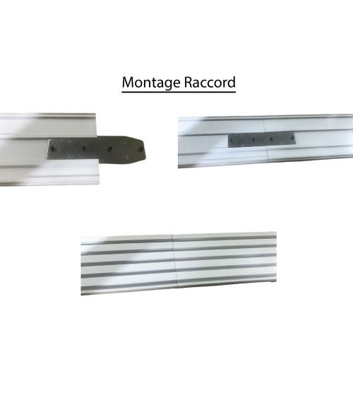 Kit Rail Panneaux Japonais - 2,20 m - 4 Voies - Fixation Plafond/Mur