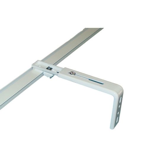 équerre; supports réglables pour tringle rail