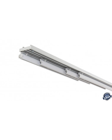 Kit Rail Panneaux Japonais - 2,20 m - 4 Voies - Fixation Plafond/Mur