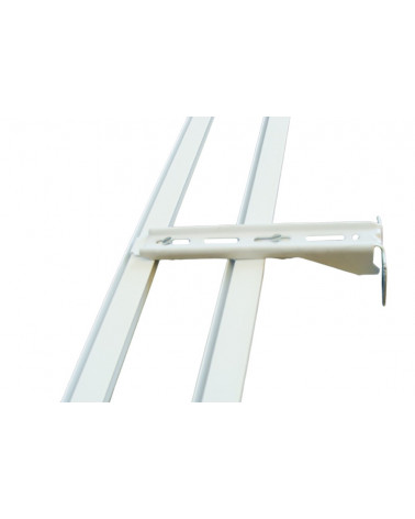Support de Fixation Murale Double Rail - Équerre Acier L. 16 cm