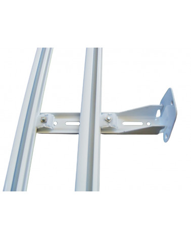 Support de Fixation Murale Double Rail - Équerre Acier L. 16 cm