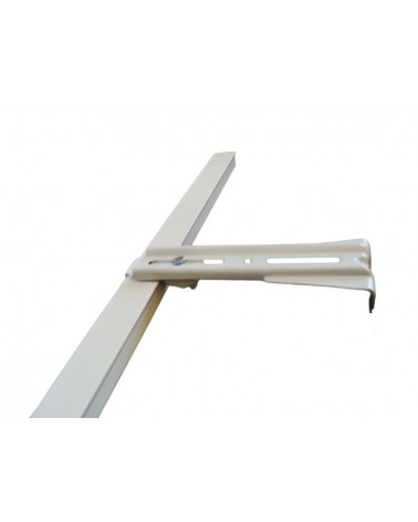 Équerre Murale Laquée - Fixation Rail Simple - Longueur 12,5 cm