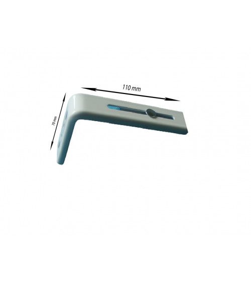 équerre; supports réglables pour tringle rail