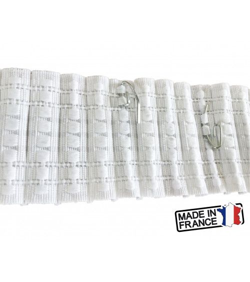 Ruflette Multipoches 75 mm | Plis Automatiques Rapport 2 | Tissus Lour