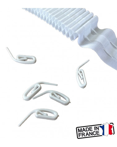 Agrafes Escargot Polycarbonate  - Fixation Ruflette Rail