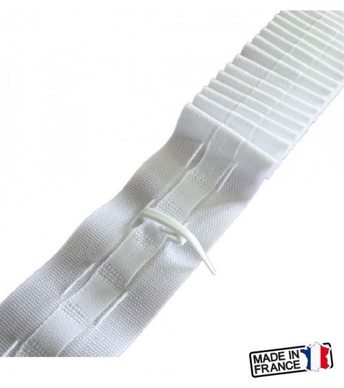 Agrafe escargot plastique blanc pour rideaux