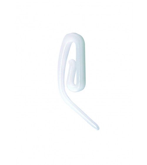 Agrafe escargot plastique blanc pour rideaux