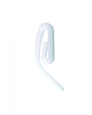 Agrafe escargot plastique blanc pour rideaux