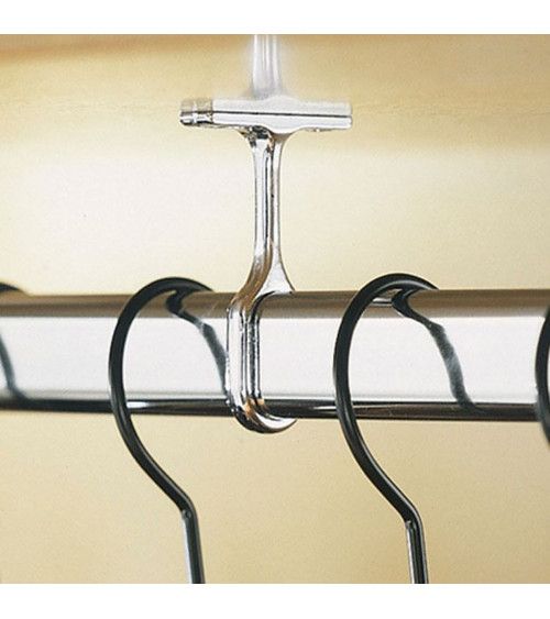 Support Oeil Ovale en Aluminium - Tringle Penderie Ø20 mm - L. 7,5 cm Support Oeil Ovale en Aluminium - Tringle Penderie Ø20 mm - L. 7,5 cm