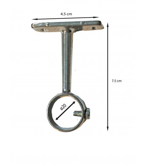Support Oeil Fixe en Aluminium (Alu) - Tringle Penderie Ø20 mm