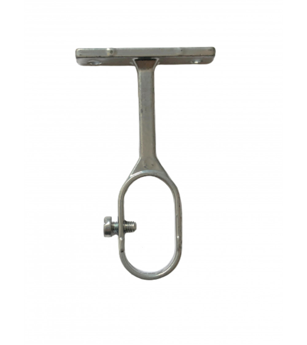 Support Oeil Ovale en Aluminium - Tringle Penderie Ø20 mm - L. 7,5 cm Support Oeil Ovale en Aluminium - Tringle Penderie Ø20 mm - L. 7,5 cm