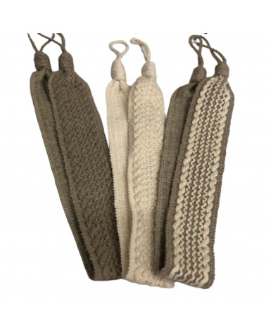 Embrasse à Rideau en Coton Brodée - Style Bohème Chic et Naturel