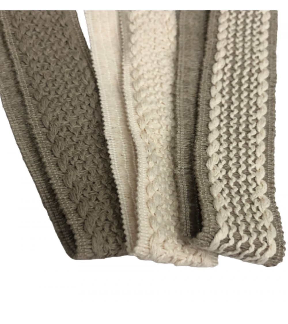 Embrase Rideau En Laine Tricot Fleur Vintage - Longueur 126 Cm, Occasion