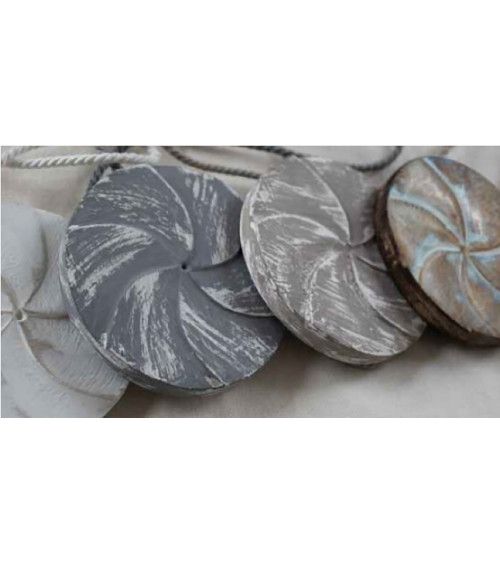 Embrasse Magnétique Rosa - Bois Peint et Cordon Jute - Design Tendance