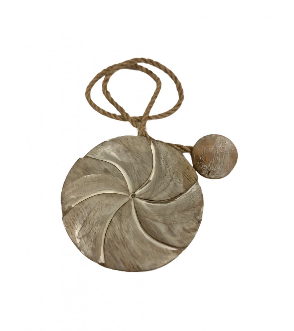 Embrasse Magnétique Rosa - Bois Peint et Cordon Jute - Design Tendance