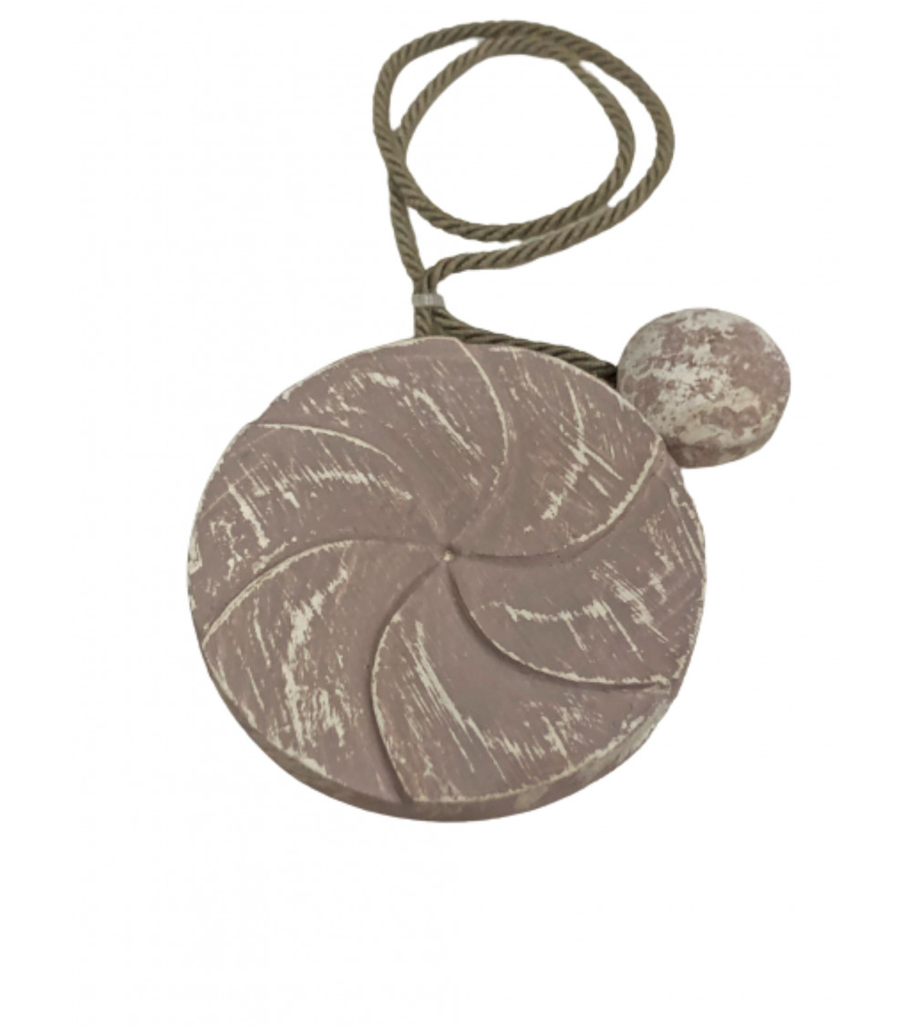 Embrasse Magnétique Rosa - Bois Peint et Cordon Jute - Design Tendance