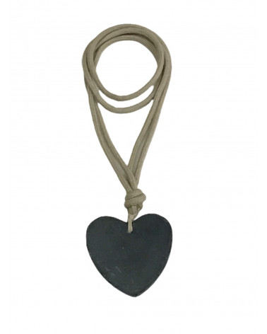 Embrasse Rideau Lozère - Cordon Coton et Cœur Ardoise Véritable