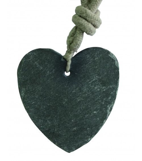 Embrasse Rideau Lozère - Cordon Coton et Cœur Ardoise Véritable Embrasse Rideau Lozère - Cordon Coton et Cœur Ardoise Véritable