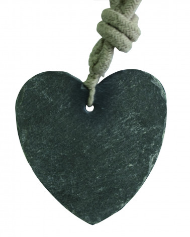 Embrasse Rideau Lozère - Cordon Coton et Cœur Ardoise Véritable