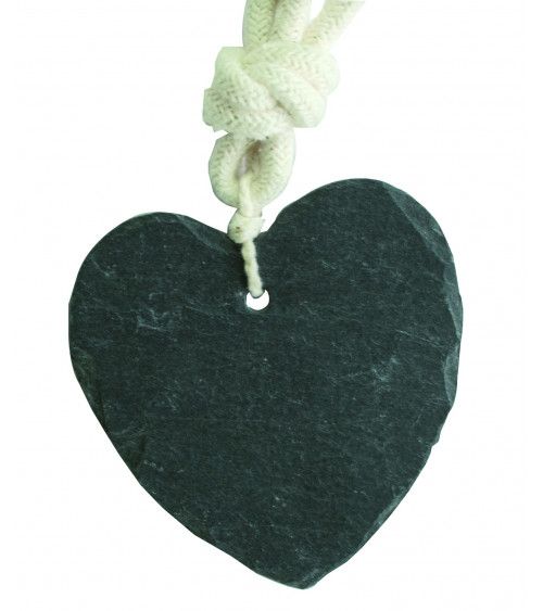 Embrasse Rideau Lozère - Cordon Coton et Cœur Ardoise Véritable Embrasse Rideau Lozère - Cordon Coton et Cœur Ardoise Véritable