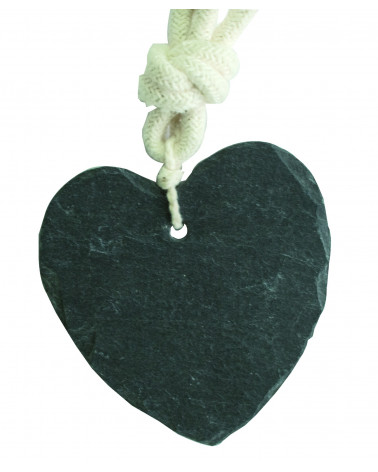 Embrasse Rideau Lozère - Cordon Coton et Cœur Ardoise Véritable