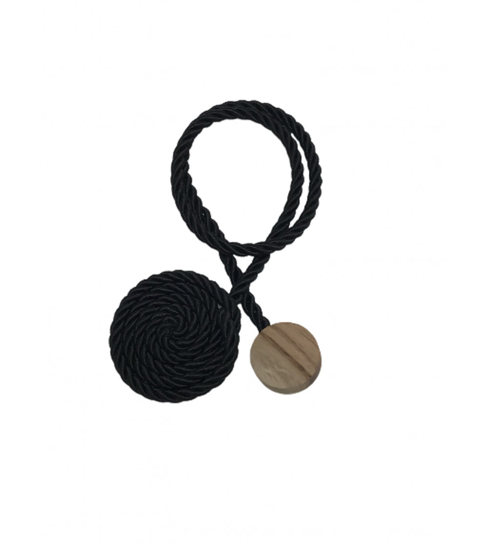 Embrasse Magnétique Bali - Effet Cordages - L. 46 cm - Viscose & Bois