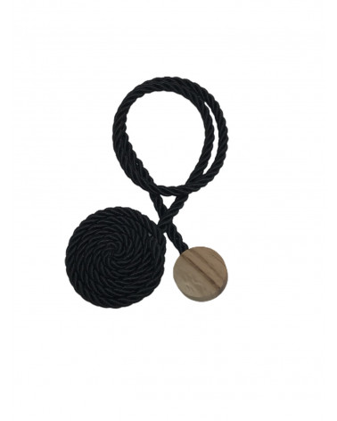 Embrasse Magnétique Bali - Effet Cordages - L. 46 cm - Viscose & Bois