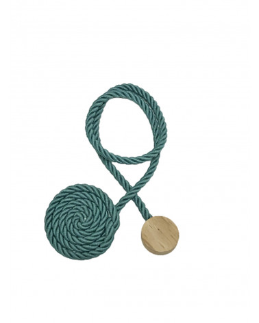 Embrasse Magnétique Bali - Effet Cordages - L. 46 cm - Viscose & Bois