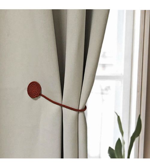 Embrasse Magnétique Bali - Effet Cordages - L. 46 cm - Viscose & Bois