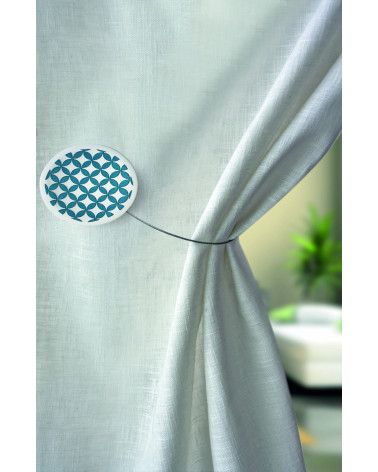 Embrasse Magnétique Ronde Incurvée - Motifs Satinés - Ø 70 mm