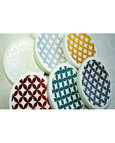 Embrasse Magnétique Ronde Incurvée - Motifs Satinés - Ø 70 mm