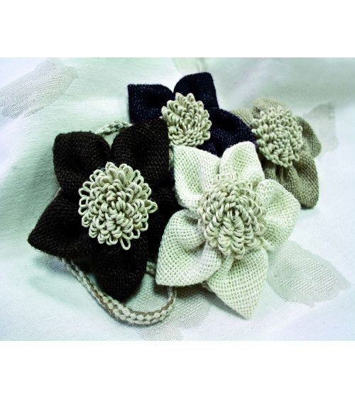 Embrasse Magnétique Corolle - Jute Naturelle Ø70 mm - Cordon Textile