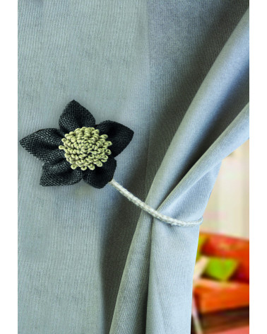 Embrasse Magnétique Corolle - Jute Naturelle Ø70 mm - Cordon Textile