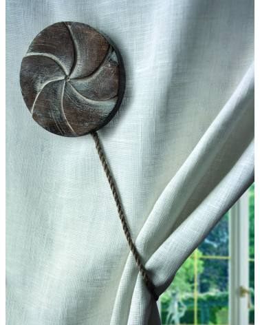 Embrasse Magnétique Rosa - Bois Peint et Cordon Jute - Design Tendance